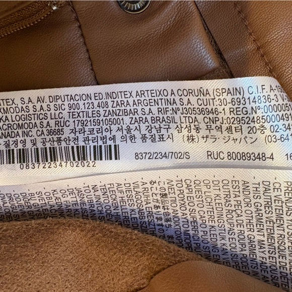 Zara Tan Brown Faux Leather Pants - Picture 5 of 6